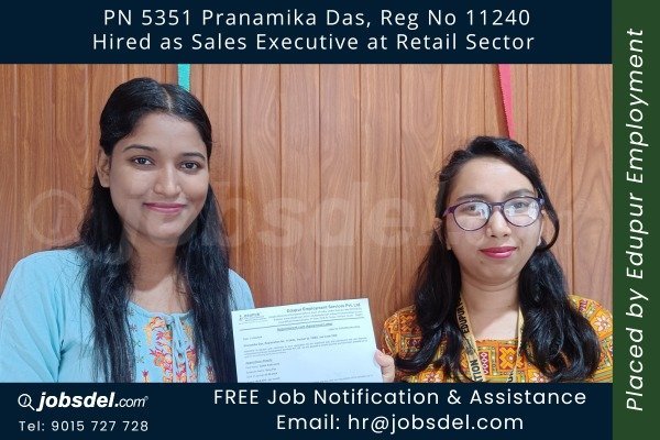 Pranamika Hired as Sales Executive in Retail