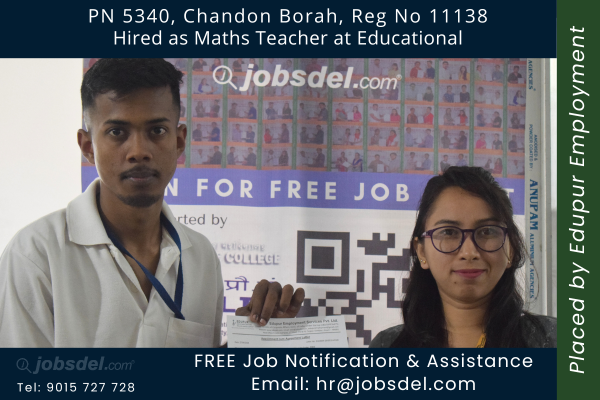 Chandon Hired as Maths Teacher at Educational
