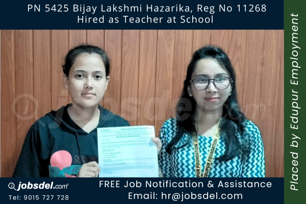 Bijay Lakshmi Hired As Teacher