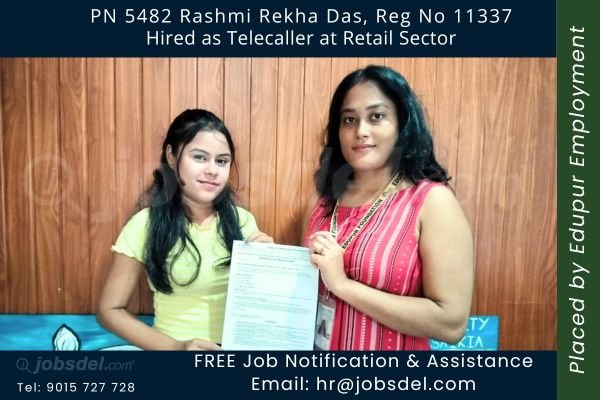 Rashmi Rekha Das Hired as Telecaller at Retail Sector