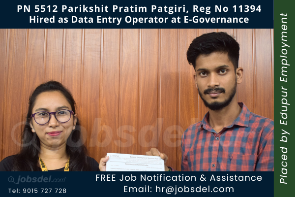 Parikshit Pratim Patgiri Hired as Data Entry Operator at E-Governance