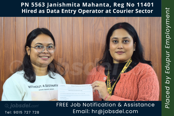 Janishmita Mahanta Hired As Data Entry Operator at Courier Sector
