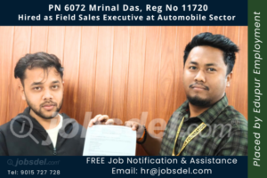 Mrinal Das Hired as Field Sales Executive at Automobile Sector